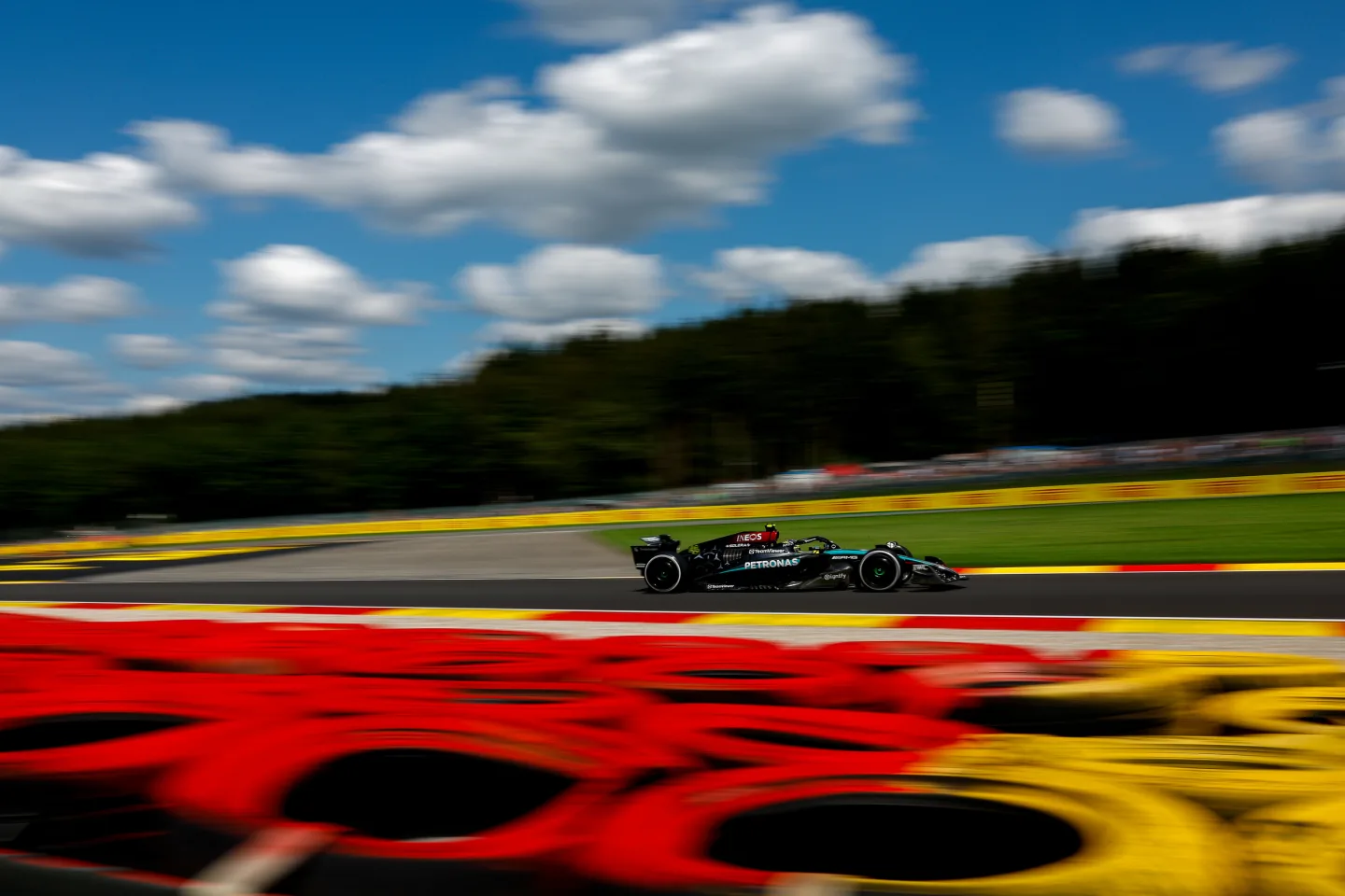 44 HAMILTON Lewis (gbr), Mercedes AMG F1 Team W15, action during the Formula 1 Rolex Belgian Grand Prix 2024, 14th round of the 2024 Formula One World Championship from July 26 to 28, 2024 on the Circuit de Spa-Francorchamps, in Stavelot, Belgium - Photo DPPI
